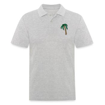 Hängende Palme Design - Männer Poloshirt - Grau meliert - Vorne - Kai (181cm)