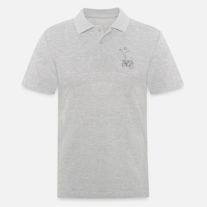 Lebensdauer - Männer Poloshirt - Grau meliert