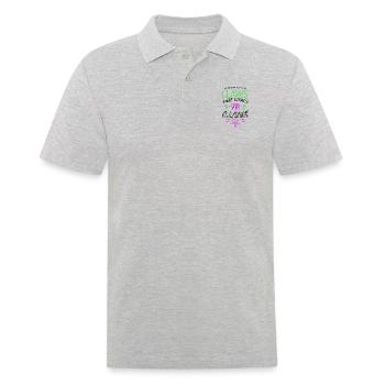 cool beard dinosaurs birthday present happy bday - Männer Poloshirt - Grau meliert - Vorne - Kai (181cm)