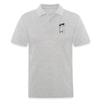 sexy sans tete - Polo Homme - gris chiné - Devant - Kai (181cm)