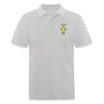 Question mark hommes - Polo Homme - gris chiné - Devant - Kai (181cm)