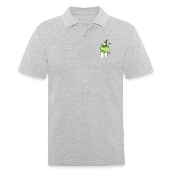 anniversaire seul solitaire triste célébrant des cadeaux - Polo Homme - gris chiné - Devant - Kai (181cm)