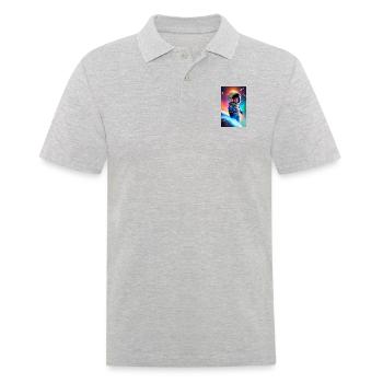 Space Kid - Men's Polo Shirt - heather grey - Front - Kai (181cm)