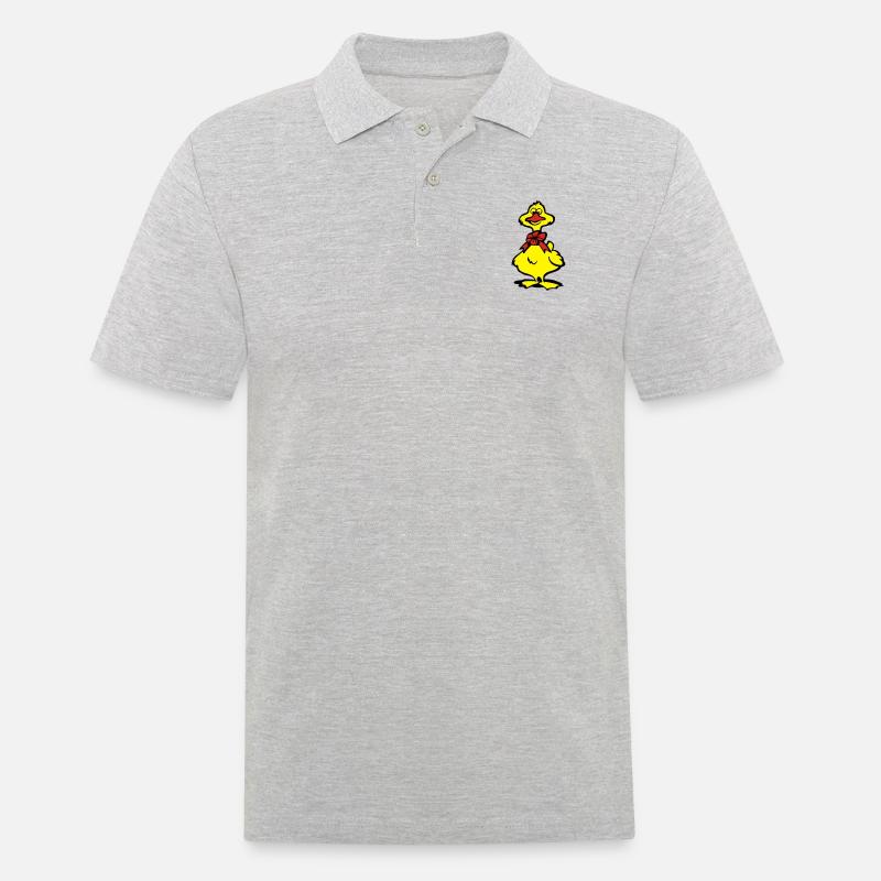 ente - Männer Poloshirt - Grau meliert