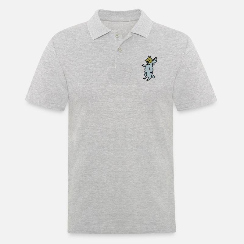 Wolf im Schafspelz - Männer Poloshirt - Grau meliert