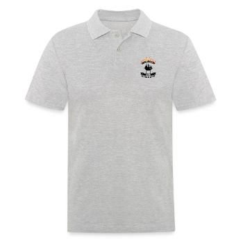 Grillmeister Dirk lustiger Spruch Vorname - Männer Poloshirt - Grau meliert - Vorne - Kai (181cm)