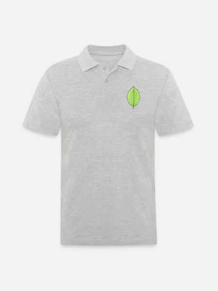 foresta di disegno di clip art di forma dell'albero pianta foglia di faggio - Polo da uomo - grigio melange