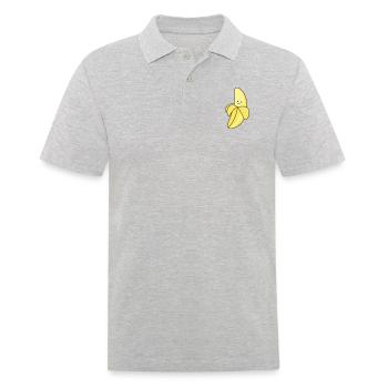 Bande dessinée banane - Polo Homme - gris chiné - Devant - Kai (181cm)