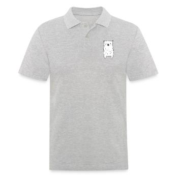 Kleiner Eisbär - Männer Poloshirt - Grau meliert - Vorne - Kai (181cm)