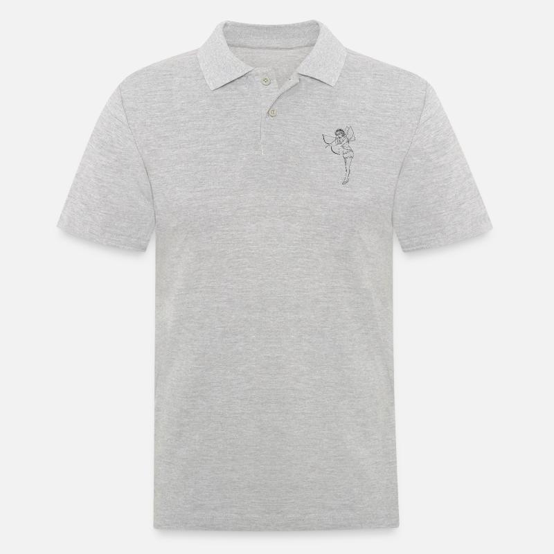 pixie - Männer Poloshirt - Grau meliert