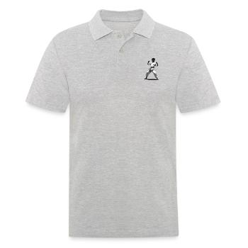 Karaté Enfant Combattant - Arts Martiaux Sports Autocollant - Polo Homme - gris chiné - Devant - Kai (181cm)
