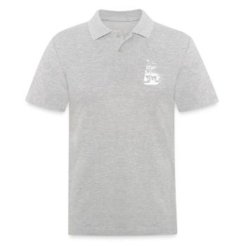 Voilier, bateau en motif blanc pour homme et femme - Polo Homme - gris chiné - Devant - Kai (181cm)