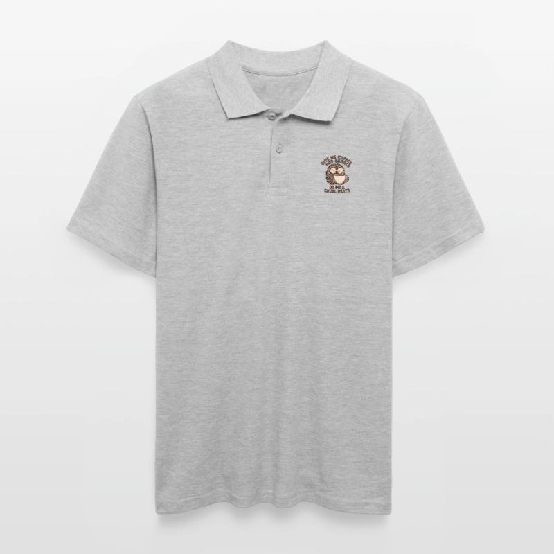 Kaffee Eule - geb mir Kaffee und Stille oder stirb Männer Poloshirt