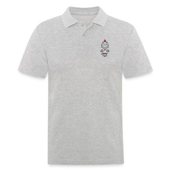 vl038b_teufelchen_2c - Männer Poloshirt - Grau meliert - Vorne - Kai (181cm)