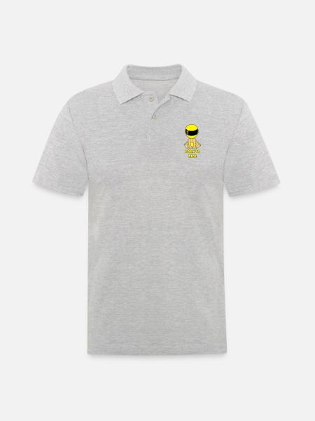 Bron to Ride Baby - Männer Poloshirt - Grau meliert