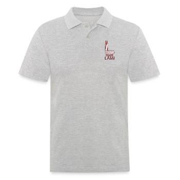 Jeu de mots drôle lama - Polo Homme - gris chiné - Devant - Kai (181cm)