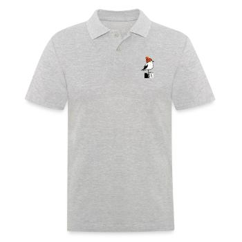 Nordsee Hafen Moin Möwe Mütze Beanie Pier Pfeiler - Männer Poloshirt - Grau meliert - Vorne - Kai (181cm)