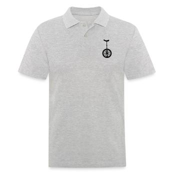 Einrad - Männer Poloshirt - Grau meliert - Vorne - Kai (181cm)