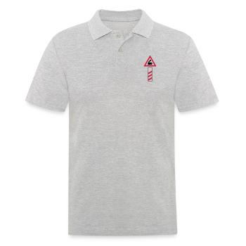 Bahnübergang 2color train old - Männer Poloshirt - Grau meliert - Vorne - Kai (181cm)