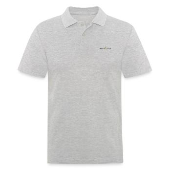 Baumgarten Original Familienlogo - Männer Poloshirt - Grau meliert - Vorne - Kai (181cm)
