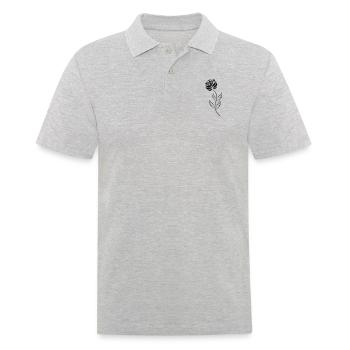 black_rose - Männer Poloshirt - Grau meliert - Vorne - Kai (181cm)