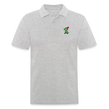 Dino dinosaure garçon enfant bonnet chapeau vélo - Polo Homme - gris chiné - Devant - Kai (181cm)
