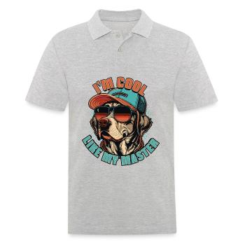 Je suis cool comme mon maître - Polo Homme - gris chiné - Devant - Kai (181cm)