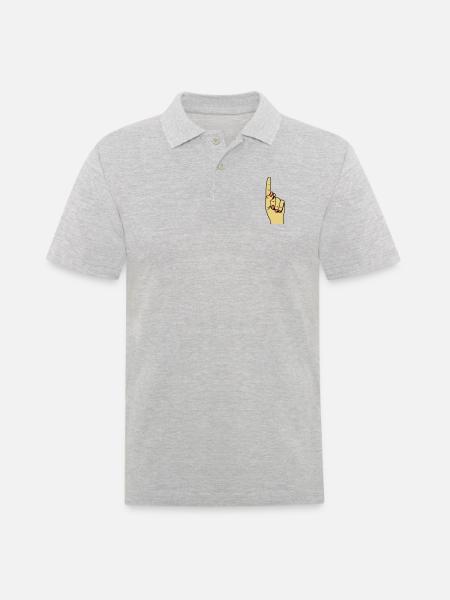 zeigefinger - Men's Polo Shirt - heather grey