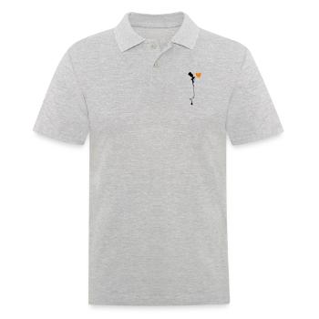 airbrushherz_2f - Men's Polo Shirt - heather grey - Front - Kai (181cm)
