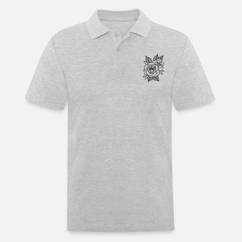 Rose one - Men's Polo Shirt - heather grey