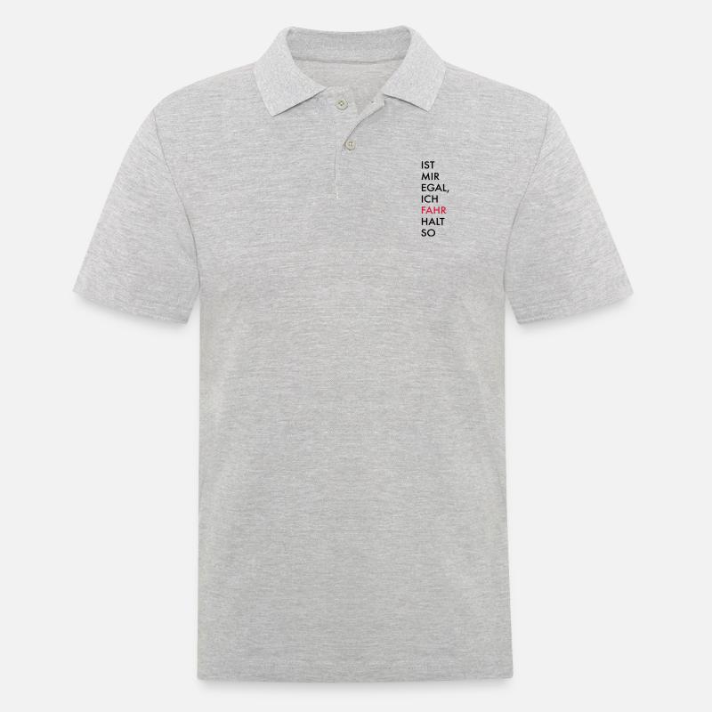 fahren - Männer Poloshirt - Grau meliert