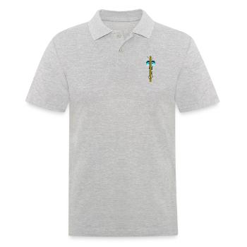 insect - Men's Polo Shirt - heather grey - Front - Kai (181cm)
