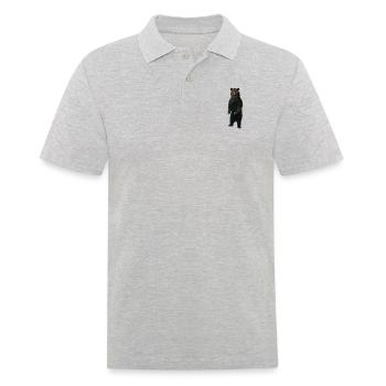 Stehender Bär - Männer Poloshirt - Grau meliert - Vorne - Kai (181cm)