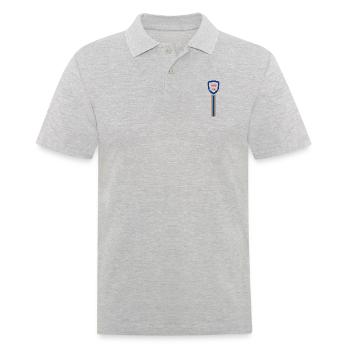 Lyon Fußballverein - Männer Poloshirt - Grau meliert - Vorne - Kai (181cm)