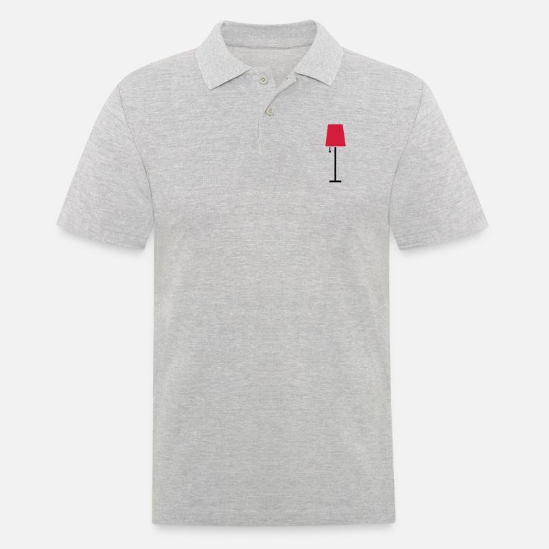 Lampe - Männer Poloshirt - Grau meliert