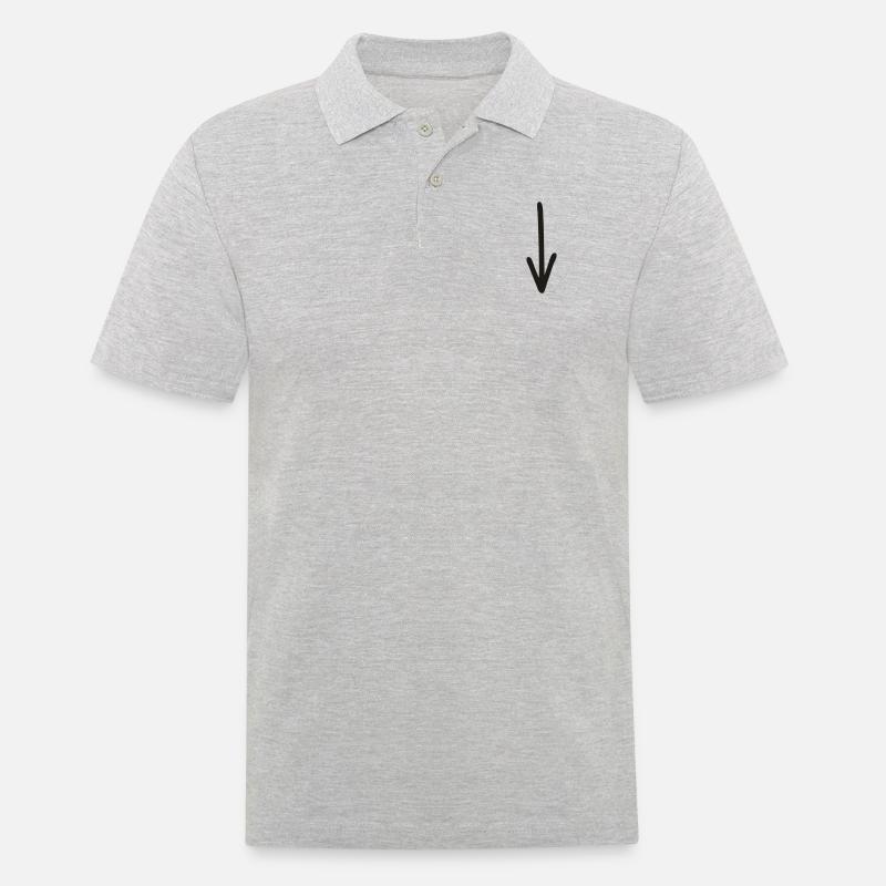 pfeil - Männer Poloshirt - Grau meliert
