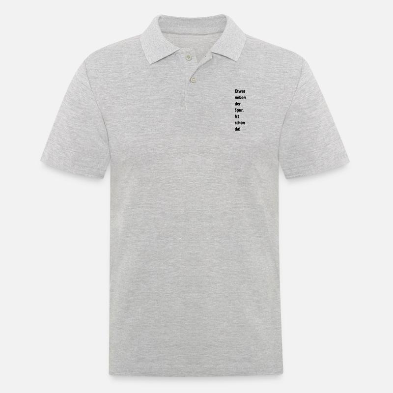 Neben der Spur - Männer Poloshirt - Grau meliert