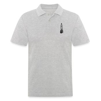 Vecteur de vol spatial spatial de fusée spatiale - Polo Homme - gris chiné - Devant - Kai (181cm)
