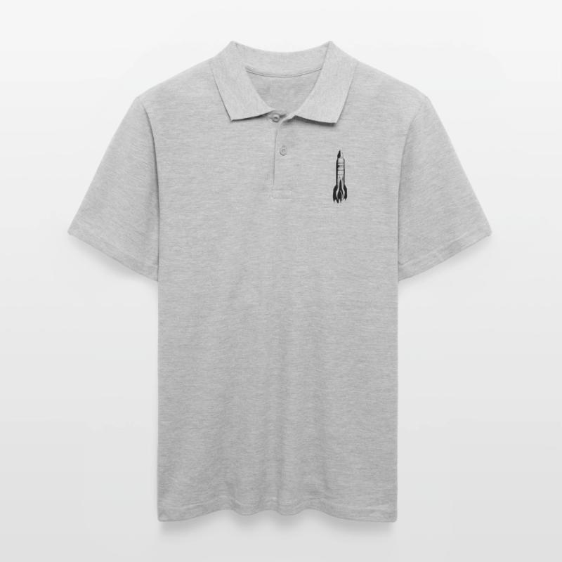 Spacecraft Rocket Space Space Flight Vector Men's Polo Shirt