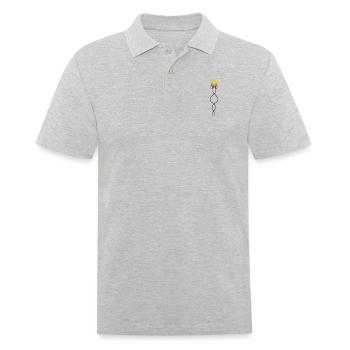 Bees Love - Polo Homme - gris chiné - Devant - Kai (181cm)
