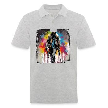 Apocalypse / Apocalypse / Destruction / Anarchie - Polo Homme - gris chiné - Devant - Kai (181cm)