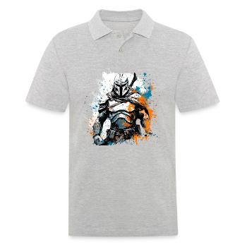 Spartan / Warrior / Fighter / Ancient / Sparta - Men's Polo Shirt - heather grey - Front - Kai (181cm)