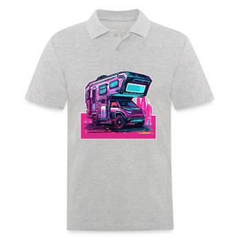 Camping-car / Camping-car / camping / Roadtrip / Voyage - Polo Homme - gris chiné - Devant - Kai (181cm)