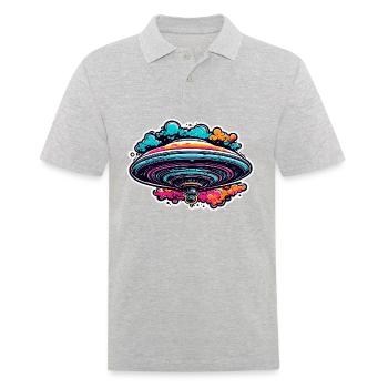 Alien / Spaceship / UFO / Area 51 / All / Mars - Men's Polo Shirt - heather grey - Front - Kai (181cm)