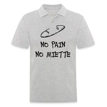 No Pain No Miette - Polo Homme - gris chiné - Devant - Kai (181cm)