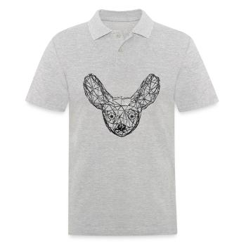 Fennec Renard géométrique métallique - Polo Homme - gris chiné - Devant - Kai (181cm)