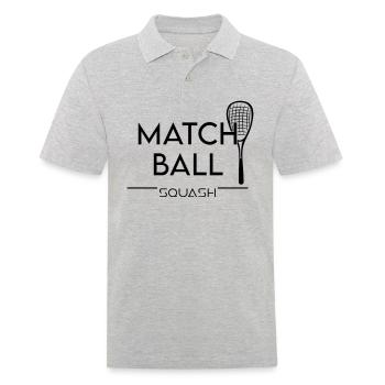 Squash: Match Ball - Men's Polo Shirt - heather grey - Front - Kai (181cm)