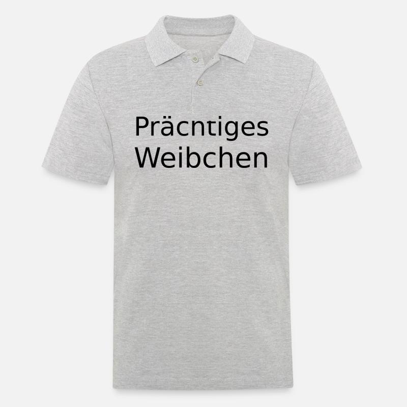 Prächtiges Weibchen - Männer Poloshirt - Grau meliert