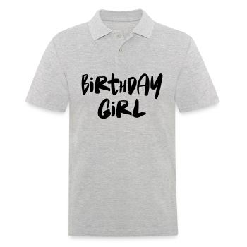 Birthday Girl - Männer Poloshirt - Grau meliert - Vorne - Kai (181cm)