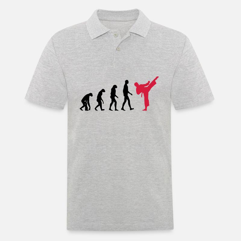 Karaté - Evolution - Polo Homme - gris chiné